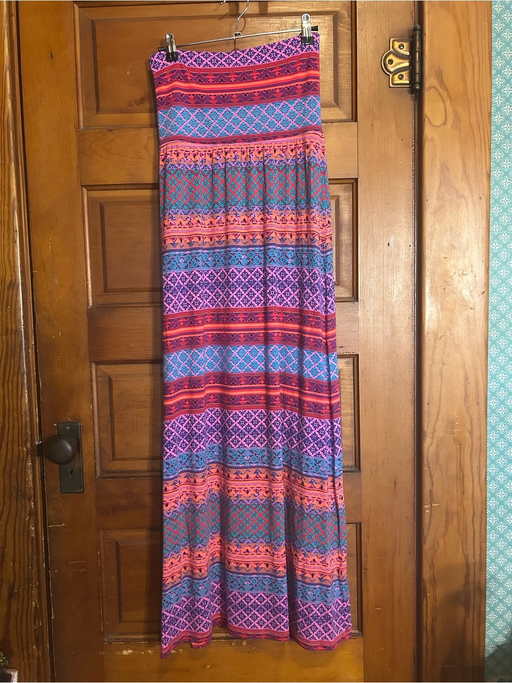 Cynthia Rowley Women’s Pink & Blue Patterned Maxi Skirt or Dress